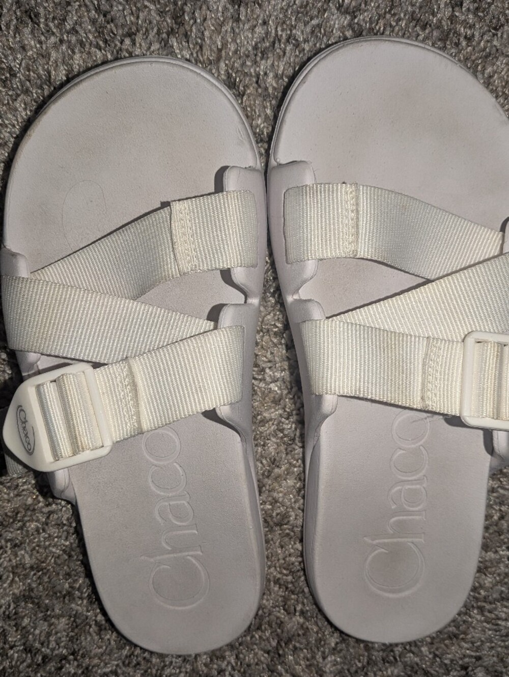 Chaco Women's White Adjustable Webbing Sandals